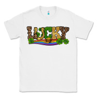 White st patricks shamrock gold with rainbow Classic Tee - RanaPortraitStore