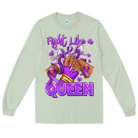 Matcha fight like a queen lupus awareness afro girl sneak Long Sleeve Tee - RanaPortraitStore