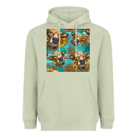 Matcha western sunflowers cow seamless pattern Heavyweight Hoodie - HRA Design Shop