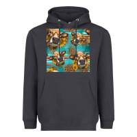 Smoke western sunflowers cow seamless pattern Heavyweight Hoodie - HRA Design Shop
