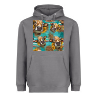 Storm western sunflowers cow seamless pattern Heavyweight Hoodie - HRA Design Shop