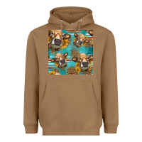 Toasted Coconut western sunflowers cow seamless pattern Heavyweight Hoodie - HRA Design Shop