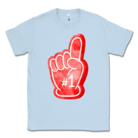 Dusty Blue number one foam finger Classic Tee - FaDigitalArtStudio