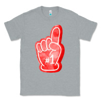 Heather Grey number one foam finger Classic Tee - FaDigitalArtStudio