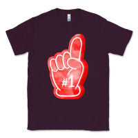Plum number one foam finger Classic Tee - FaDigitalArtStudio