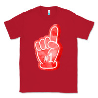 Red number one foam finger Classic Tee - FaDigitalArtStudio