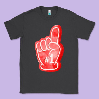Number One Foam Finger Classic Tee Designed By Fadigitalartstudio