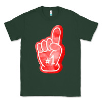 Sports Green number one foam finger Classic Tee - FaDigitalArtStudio