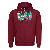 Burgundy dentist coffee cups Zipper Hoodie - Zillion Design Studio
