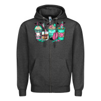 Charcoal Heather dentist coffee cups Zipper Hoodie - Zillion Design Studio