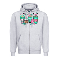 Heather Grey dentist coffee cups Zipper Hoodie - Zillion Design Studio