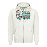 Oatmeal Heather dentist coffee cups Zipper Hoodie - Zillion Design Studio