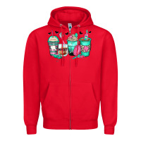 Red dentist coffee cups Zipper Hoodie - Zillion Design Studio