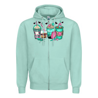 Seafoam dentist coffee cups Zipper Hoodie - Zillion Design Studio