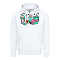 White dentist coffee cups Zipper Hoodie - Zillion Design Studio