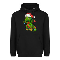 Black Christmas Cute Dragon Heavyweight Hoodie - FaDigitalArtStudio