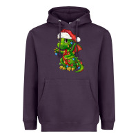 Plum Christmas Cute Dragon Heavyweight Hoodie - FaDigitalArtStudio