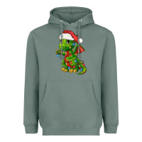Sage Christmas Cute Dragon Heavyweight Hoodie - FaDigitalArtStudio