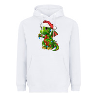 White Christmas Cute Dragon Heavyweight Hoodie - FaDigitalArtStudio