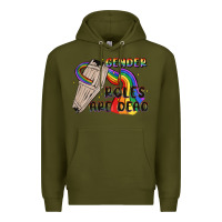 Army Green gender roles are dead Premium Hoodie - MaliasSmallBusiness