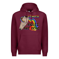Burgundy gender roles are dead Premium Hoodie - MaliasSmallBusiness