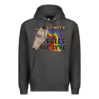 Charcoal Heather gender roles are dead Premium Hoodie - MaliasSmallBusiness