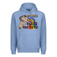 Colony Blue gender roles are dead Premium Hoodie - MaliasSmallBusiness