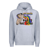 Heather Grey gender roles are dead Premium Hoodie - MaliasSmallBusiness