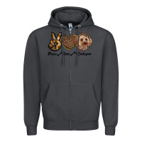 Smoke peace love cockapoo Zipper Hoodie - RanaPortraitStore