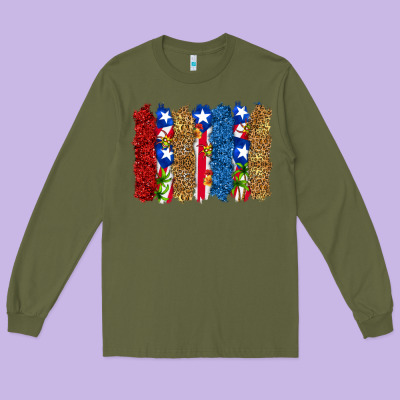 Long Sleeve Tee puerto rico republic brushstrokes