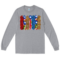 Heather Grey puerto rico republic brushstrokes Long Sleeve Tee - RanaPortraitStore