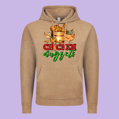 Chicken Nuggets Vintage Hoodie Designed By Adodesignshop