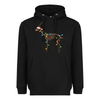 Black christmas deer skeleton Heavyweight Hoodie - FaDigitalArtStudio