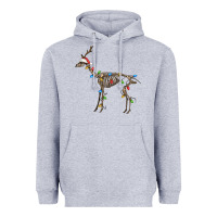 Christmas Deer Skeleton Heavyweight Hoodie | Teevron