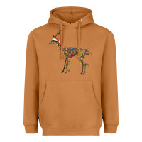 Meerkat christmas deer skeleton Heavyweight Hoodie - FaDigitalArtStudio