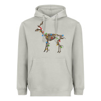 Moon Dust christmas deer skeleton Heavyweight Hoodie - FaDigitalArtStudio