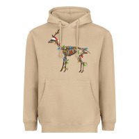 Mushroom christmas deer skeleton Heavyweight Hoodie - FaDigitalArtStudio