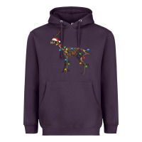 Plum christmas deer skeleton Heavyweight Hoodie - FaDigitalArtStudio