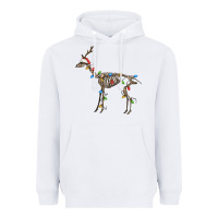 White christmas deer skeleton Heavyweight Hoodie - FaDigitalArtStudio