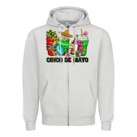 Dove Grey cinco de mayo coffee cups Zipper Hoodie - Zillion Design Studio