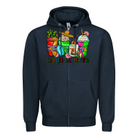 Navy cinco de mayo coffee cups Zipper Hoodie - Zillion Design Studio