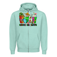 Seafoam cinco de mayo coffee cups Zipper Hoodie - Zillion Design Studio