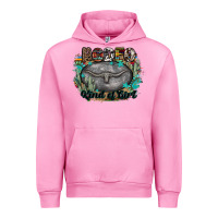 Fuchsia Pink rodeo kind of girl Urban Hoodie - MaliasSmallBusiness