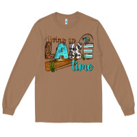 Toasted Coconut living on lake time Long Sleeve Tee - texasbilliewilder