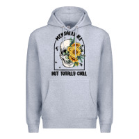 Heather Grey mentally ill but totally chill Premium Hoodie - MaliasSmallBusiness