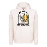 Pale Pink mentally ill but totally chill Premium Hoodie - MaliasSmallBusiness