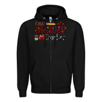Black one merry teacher Zipper Hoodie - RanaPortraitStore
