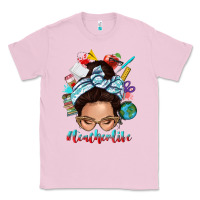 Bubblegum Pink teacher life messy bun Classic Tee - texasbilliewilder