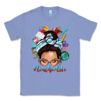 Colony Blue teacher life messy bun Classic Tee - texasbilliewilder