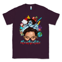 Plum teacher life messy bun Classic Tee - texasbilliewilder